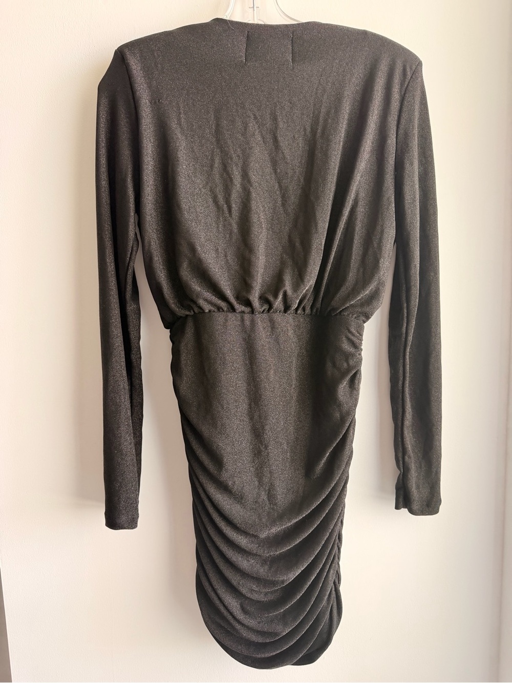 Long-Sleeve Ruched V-Neck Dress - Picture 2 of 3